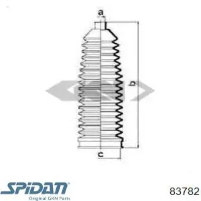 Compre 83782 GKN-Spidan Bota de proteção do mecanismo de direção (de cremalheira)