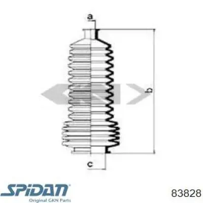 Bota de proteção direita do mecanismo de direção (de cremalheira) GKN-Spidan 83828 preço, a partir de 6,13 USD