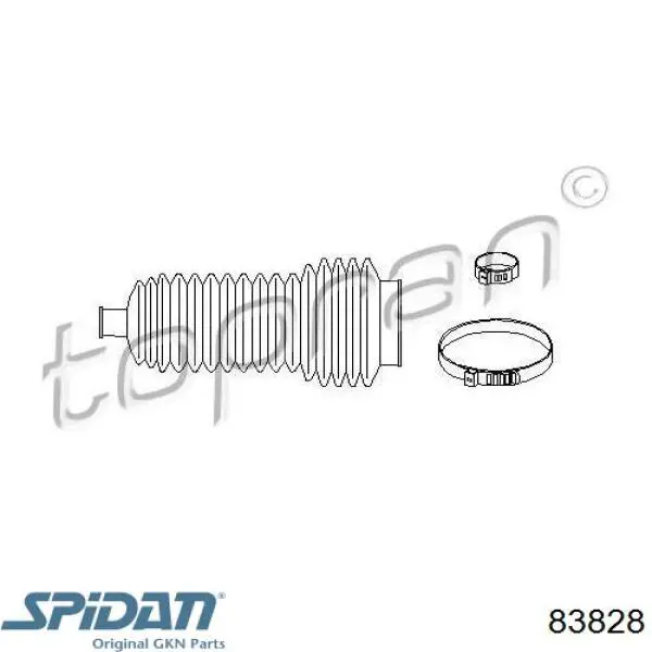 Compre 83828 GKN-Spidan Bota de proteção direita do mecanismo de direção (de cremalheira)