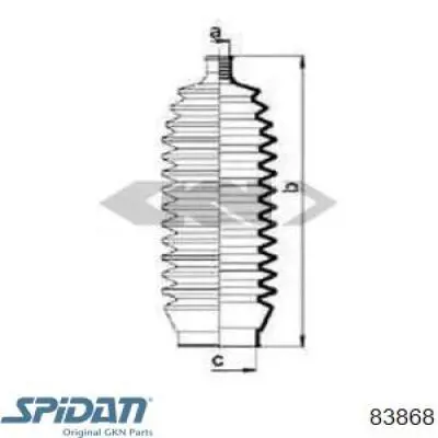 Bota de proteção do mecanismo de direção (de cremalheira) GKN-Spidan 83868 preço, a partir de 11,03 USD