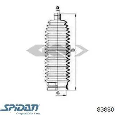 Bota de proteção do mecanismo de direção (de cremalheira) GKN-Spidan 83880 preço, a partir de 12,06 USD