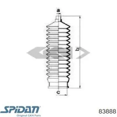 Bota de proteção do mecanismo de direção (de cremalheira) GKN-Spidan 83888 preço, a partir de 7,69 USD