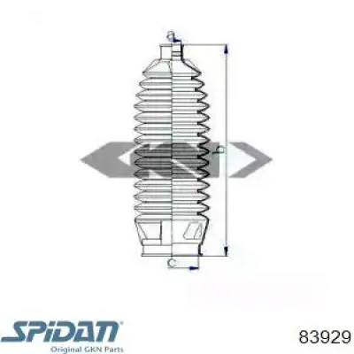 83929 GKN-Spidan Bota de proteção do mecanismo de direção (de cremalheira)