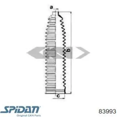 Bota de proteção do mecanismo de direção (de cremalheira) GKN-Spidan 83993 preço, a partir de 11,54 USD