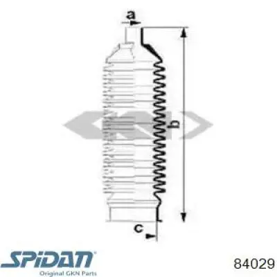 Compre 84029 GKN-Spidan Bota de proteção do mecanismo de direção (de cremalheira)