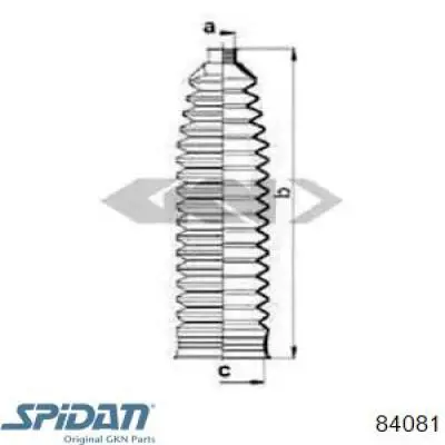 Compre 84081 GKN-Spidan Bota de proteção do mecanismo de direção (de cremalheira)