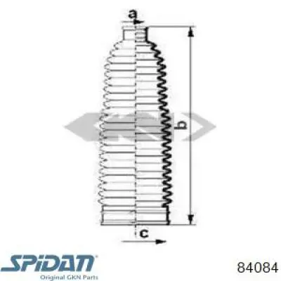 Bota de proteção esquerda do mecanismo de direção (de cremalheira) GKN-Spidan 84084 preço, a partir de 9,29 USD