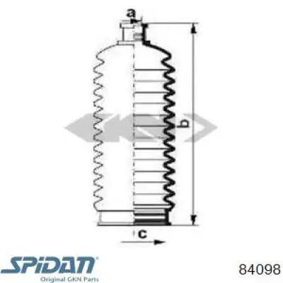 Bota de proteção do mecanismo de direção (de cremalheira) GKN-Spidan 84098 preço, a partir de 12,71 USD