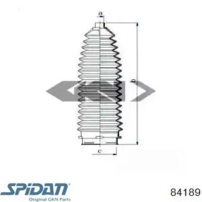 84189 GKN-Spidan Bota de proteção do mecanismo de direção (de cremalheira)