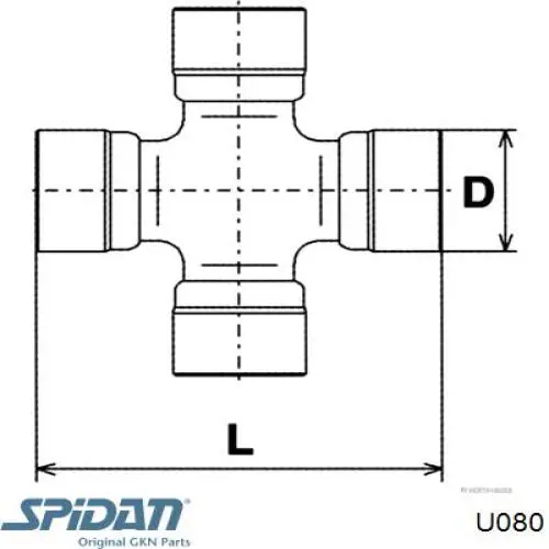 Compre U080 GKN-Spidan Cruzeta da junta universal dianteira