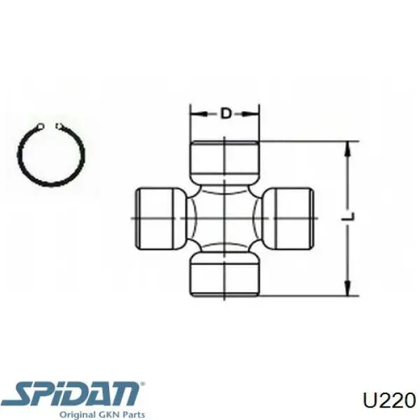 Compre U220 GKN-Spidan Cruzeta da junta universal traseira