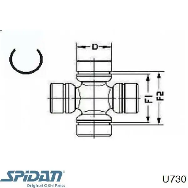 Cruzeta da junta universal traseira GKN-Spidan U730 preço, a partir de 30,36 USD