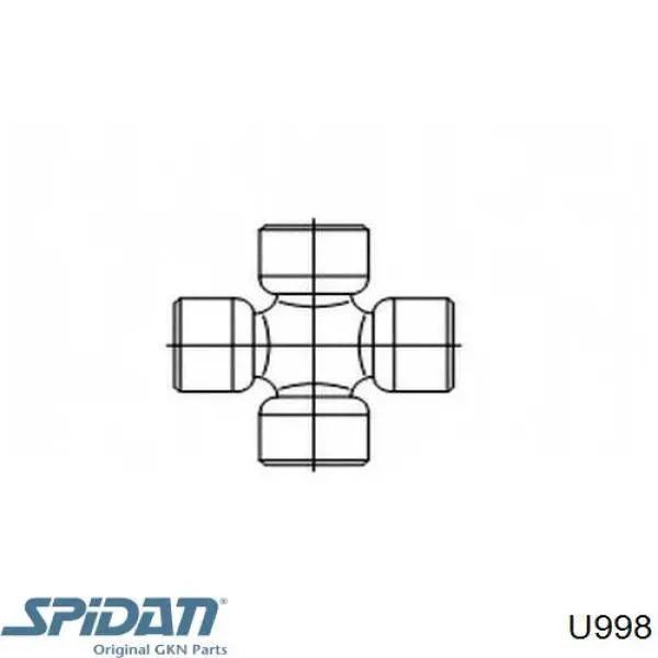 Cruzeta da junta universal traseira GKN-Spidan U998 preço, a partir de 22,07 USD