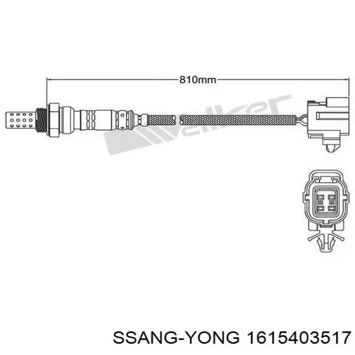  Sonda lambda, sensor de oxigênio SsangYong Korando SUV (KJ) (1996 - 2006) 