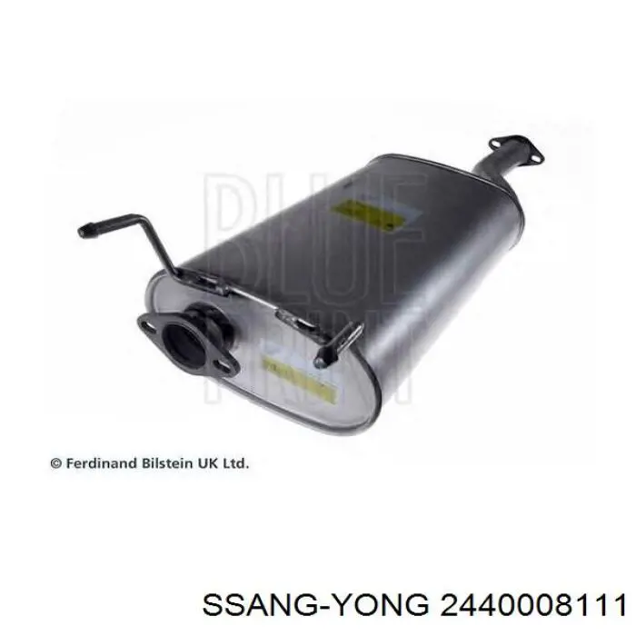 2440008111 Ssang Yong Silenciador, parte central