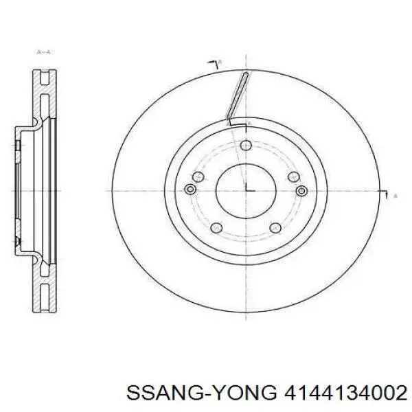 Disco do freio dianteiro Ssang Yong 4144134002 preço, a partir de 49,22 USD