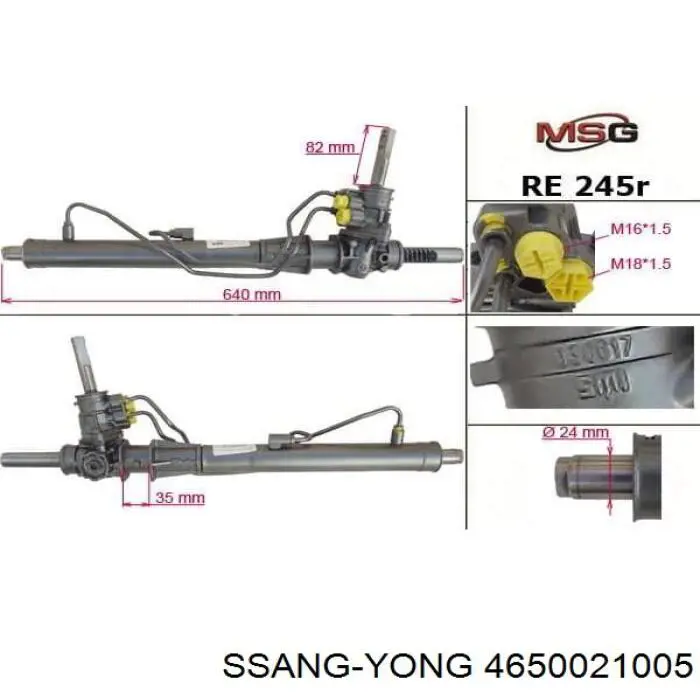 Compre 4650021003 Ssang Yong Cremalheira da direção
