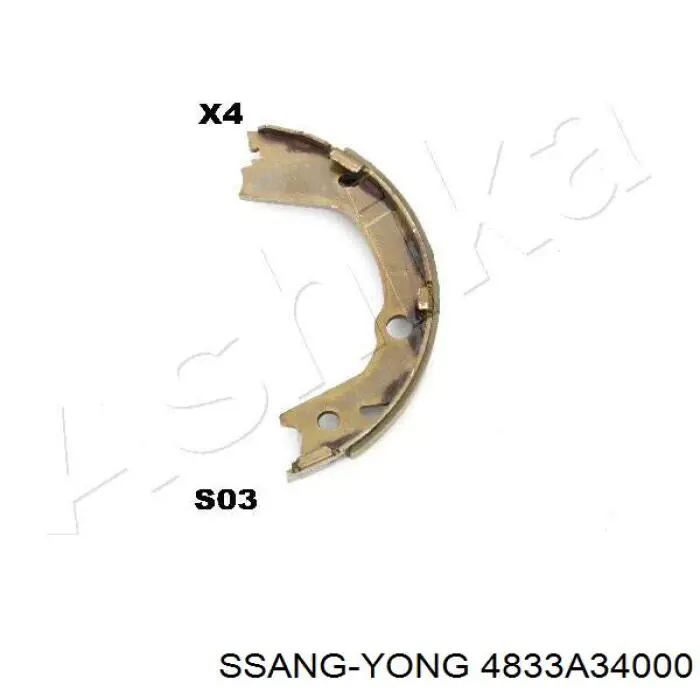 Sapatas do freio de estacionamento Ssang Yong 4833A34000 preço, a partir de 56,59 USD