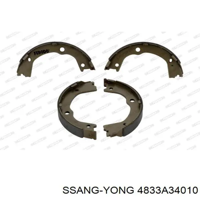 Sapatas do freio de estacionamento Ssang Yong 4833A34010 preço, a partir de 60,37 USD