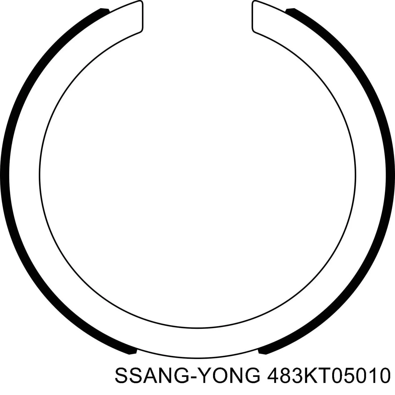 Compre 483KT05010 Ssang Yong Sapatas do freio de estacionamento