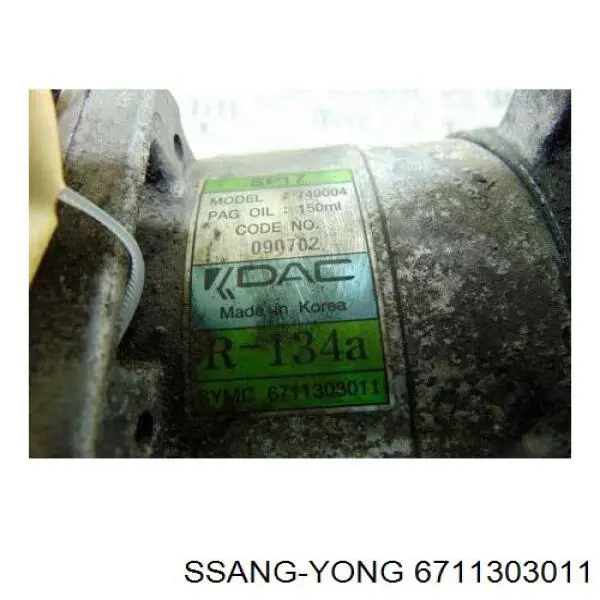 6711303111 Ssang Yong Compressor de aparelho de ar condicionado