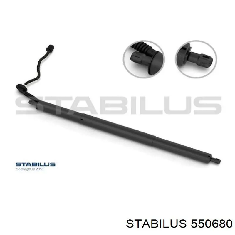 550680 Stabilus Amortecedor de tampa de porta-malas (de 3ª/5ª porta traseira)