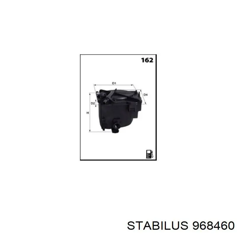 Amortecedor de tampa de porta-malas (de 3ª/5ª porta traseira) Peugeot/Citroen 9806879380