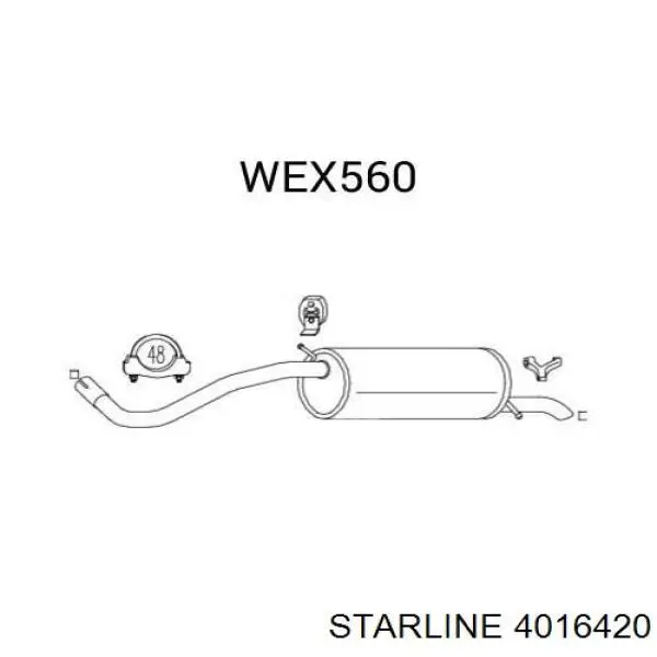 Compre 4016420 Starline Silenciador, parte central