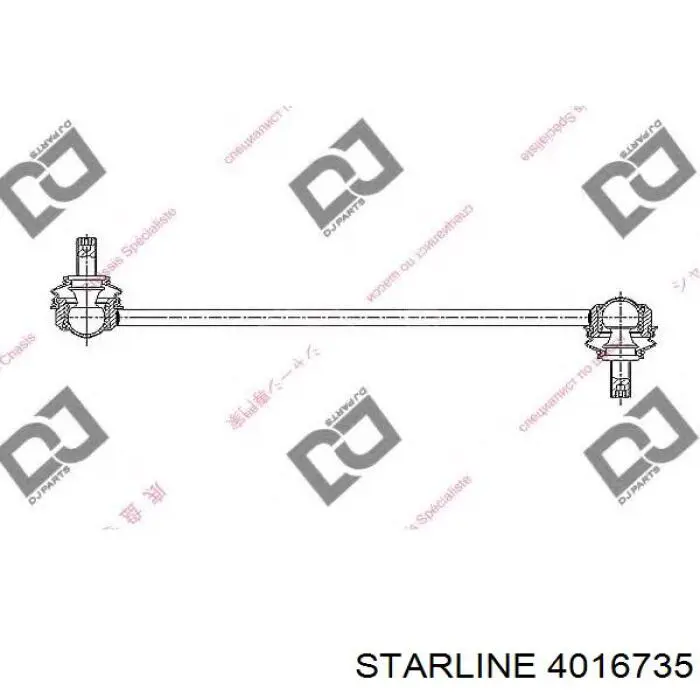 Montante de estabilizador dianteiro 4016735 Starline
