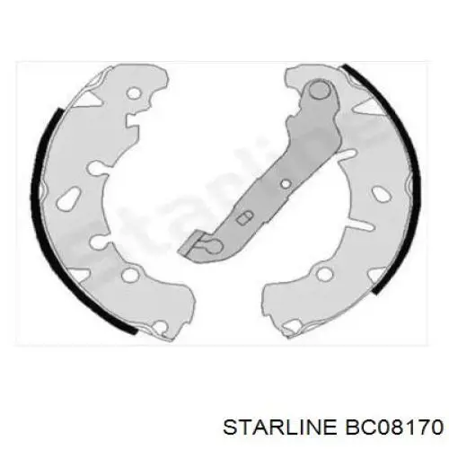BC08170 Starline Sapatas do freio traseiras de tambor