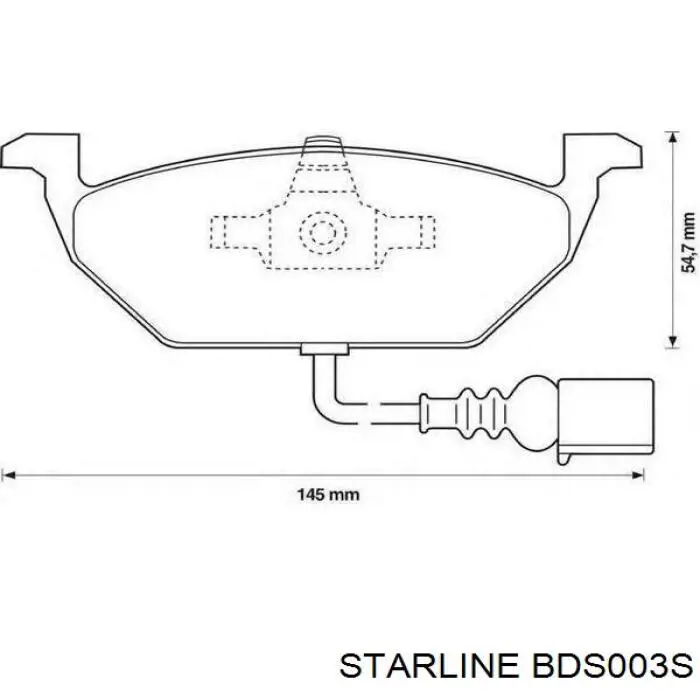 Compre BDS003S Starline Sapatas do freio dianteiras de disco