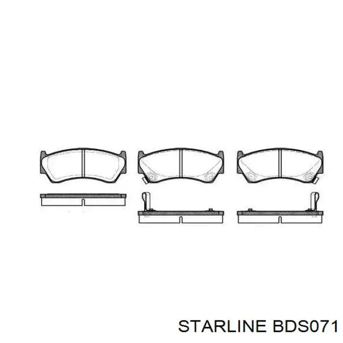 Sapatas do freio dianteiras de disco Starline BDS071 preço, a partir de 26,46 USD