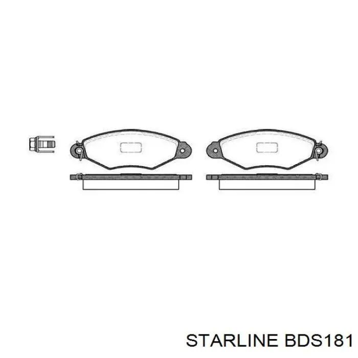 BDS181 Starline Sapatas do freio dianteiras de disco