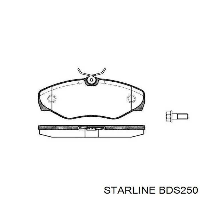 BDS250 Starline Sapatas do freio dianteiras de disco