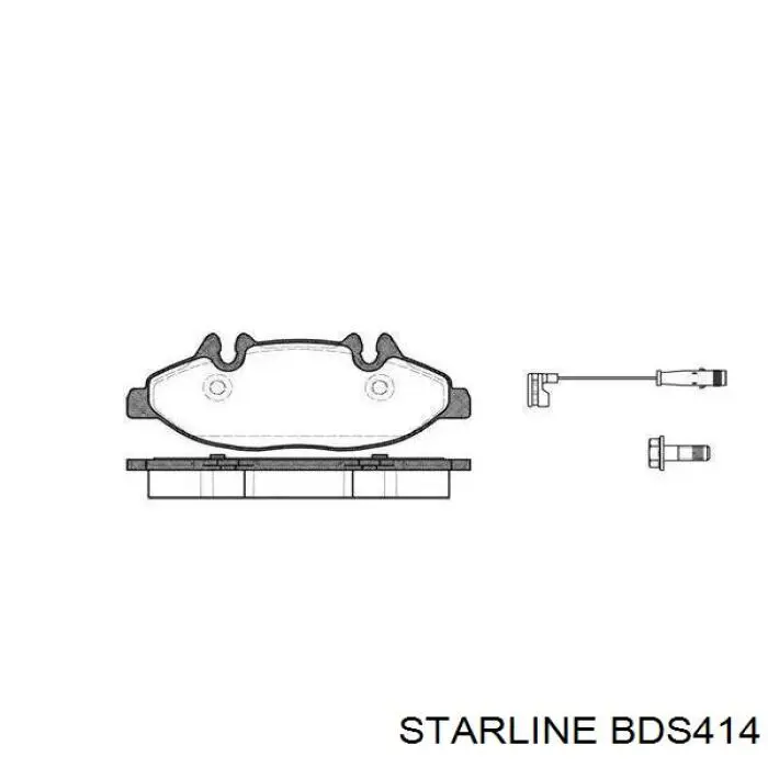 BDS414 Starline Sapatas do freio dianteiras de disco