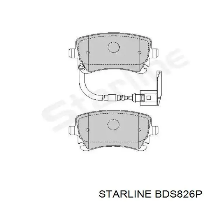 BDS826P Starline Sapatas do freio traseiras de disco