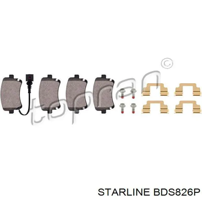 Sapatas do freio traseiras de disco Starline BDS826P preço, a partir de 35,43 USD