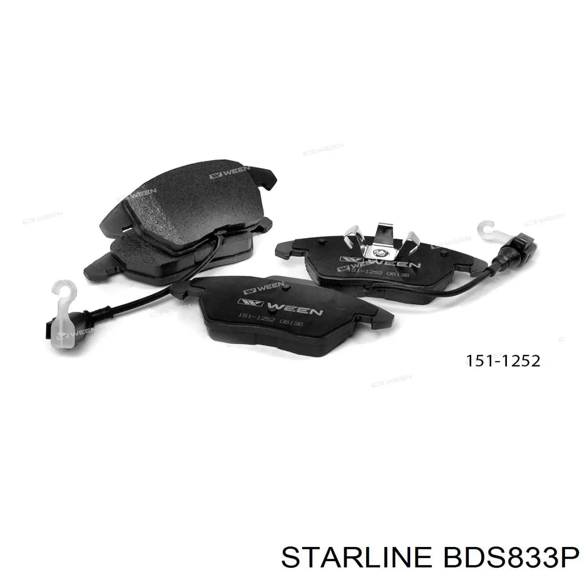 Sapatas do freio dianteiras de disco Starline BDS833P preço, a partir de 37,99 USD