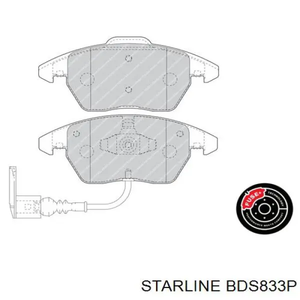 Compre BDS833P Starline Sapatas do freio dianteiras de disco