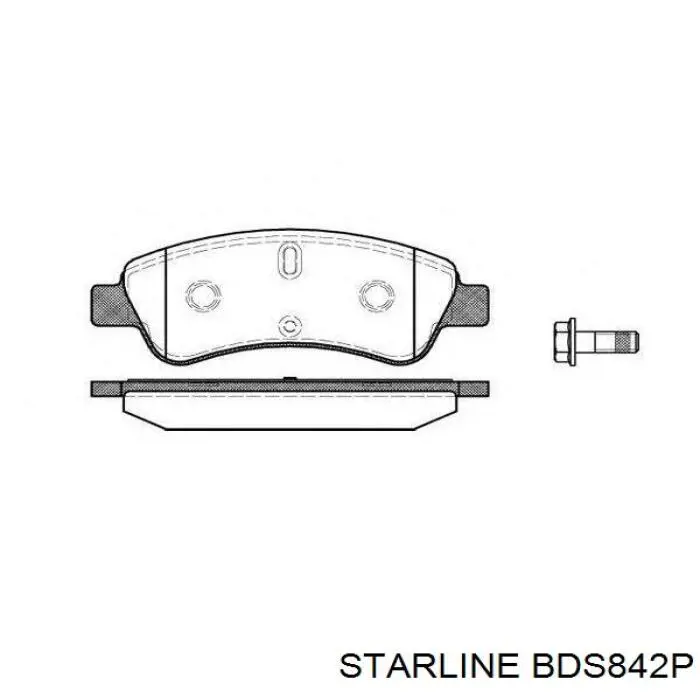Sapatas do freio dianteiras de disco Starline BDS842P preço, a partir de 24,28 USD