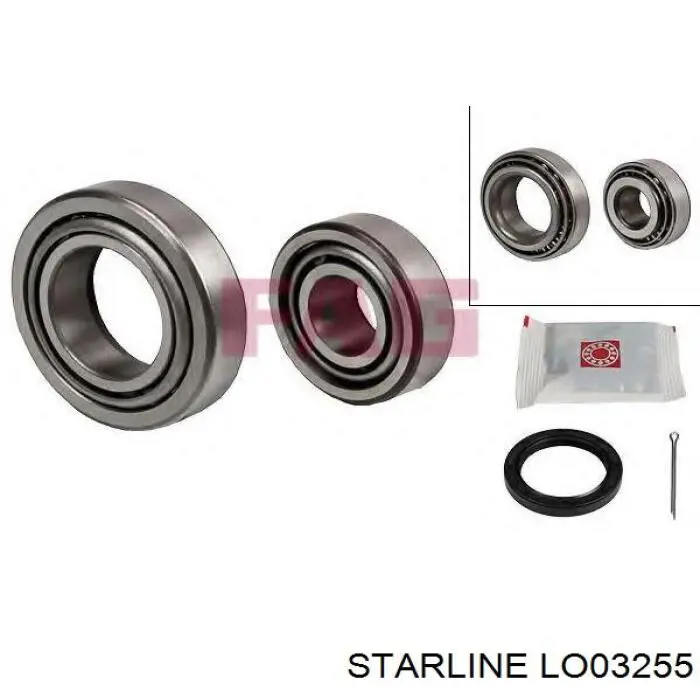 Rolamento de cubo dianteiro/traseiro LO03255 Starline