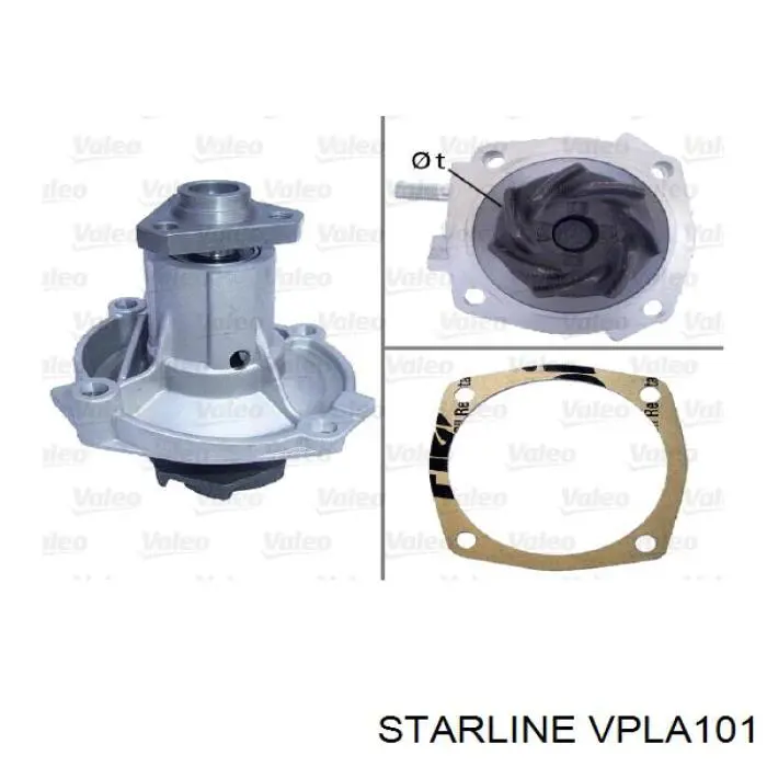 Bomba de água (bomba) de esfriamento VPLA101 Starline