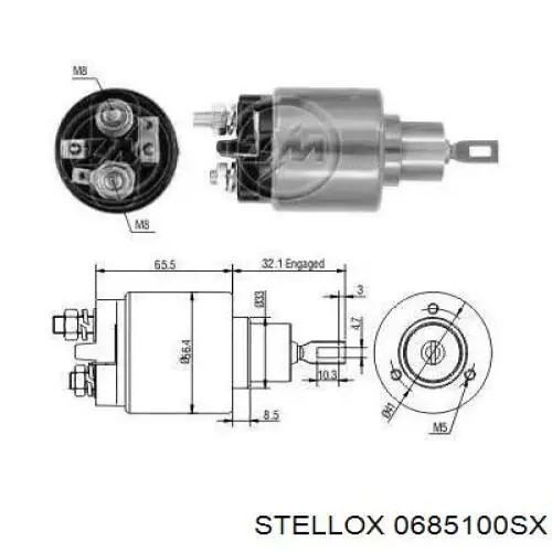 Relê retrator do motor de arranco Stellox 0685100SX preço, a partir de 38,48 USD
