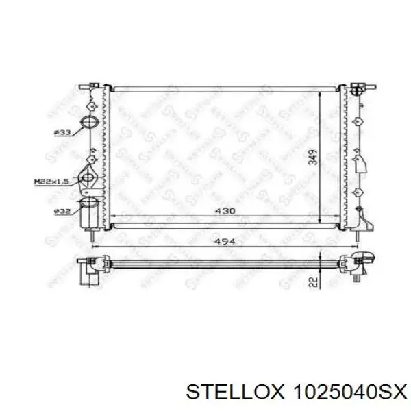 8200125767 Renault (RVI) Radiador de esfriamento de motor