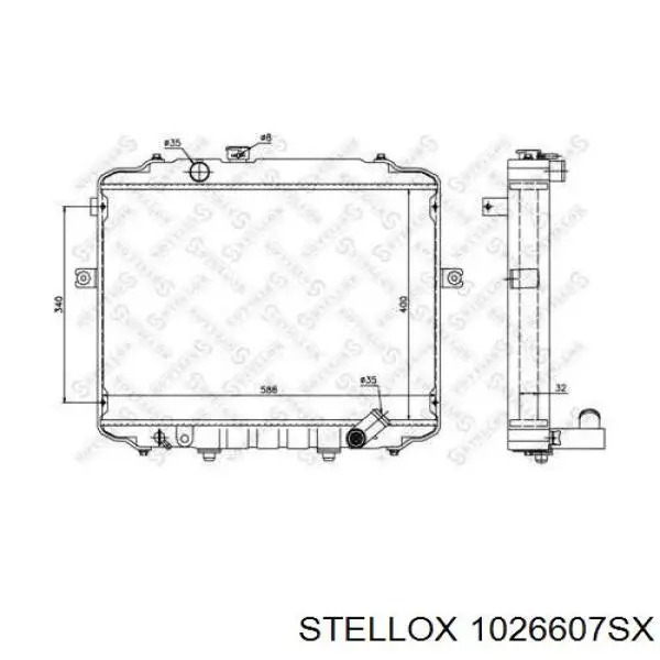 Radiador de esfriamento de motor ADG09893C Blue Print