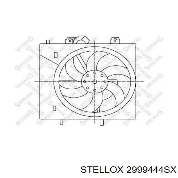 Difusor do radiador de esfriamento, montado com motor e roda de aletas MTC732AX Magneti Marelli