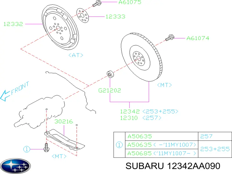 Compre 12342AA090 Subaru Volante de motor