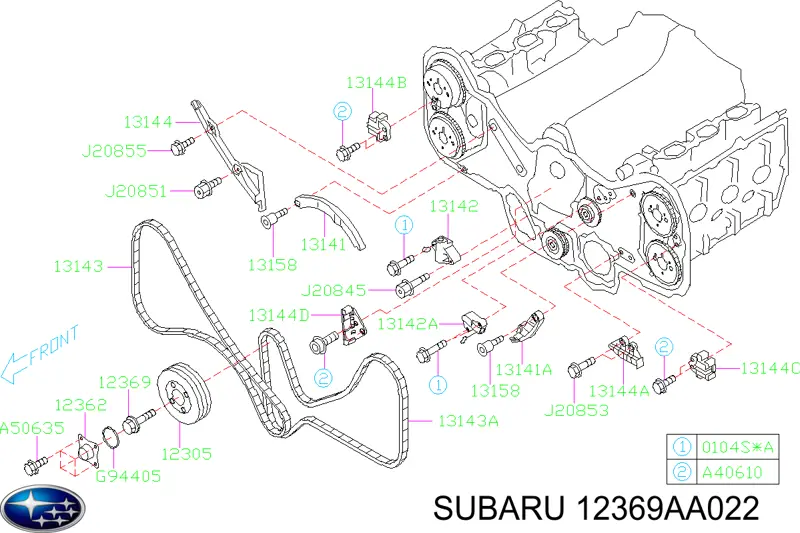12369AA022 Subaru 