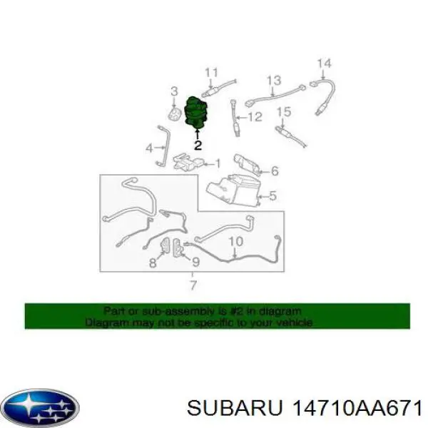 Válvula EGR de recirculação dos gases Subaru 14710AA671 preço, a partir de 156,89 USD