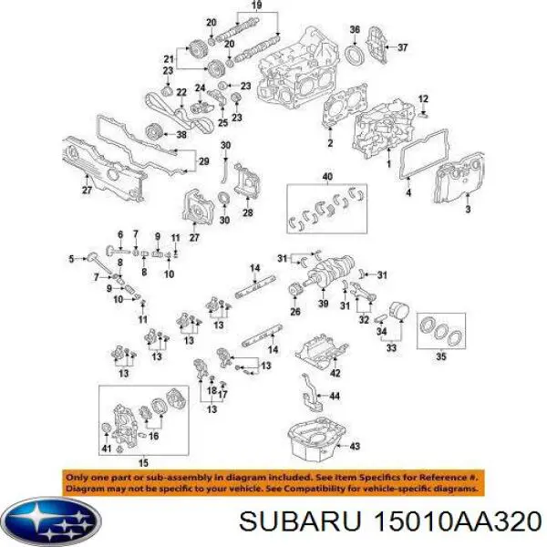 Bomba de óleo Subaru 15010AA320 preço, a partir de 189,36 USD